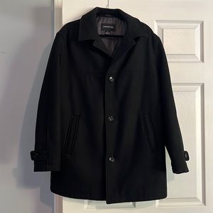 Men’s Black London Fog Wool Dress Coat